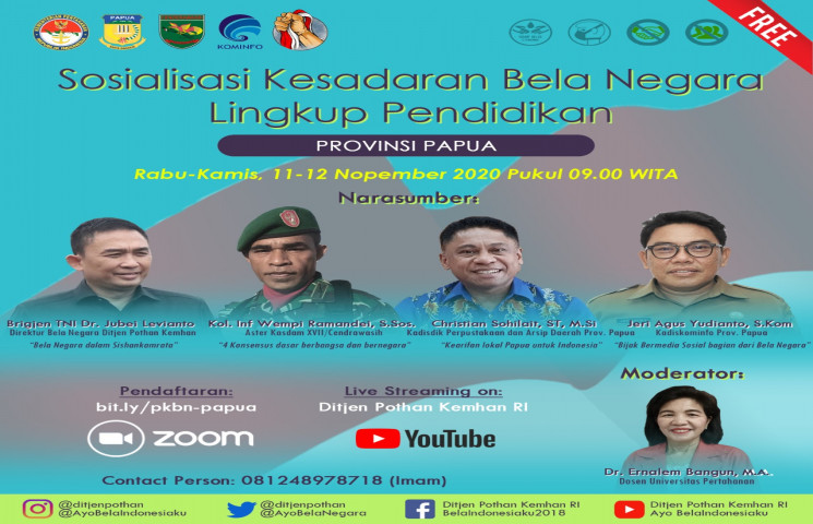 Dunia Pendidikan Papua Diajak Jadi Garda Terdepan Penyebarluasan Nilai Bela Negara